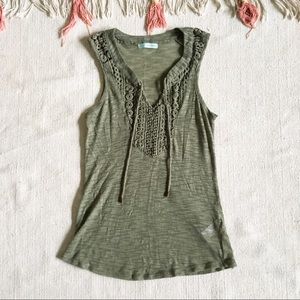 Lightly Loved✨Maurices Sage Green Embroidery Tank